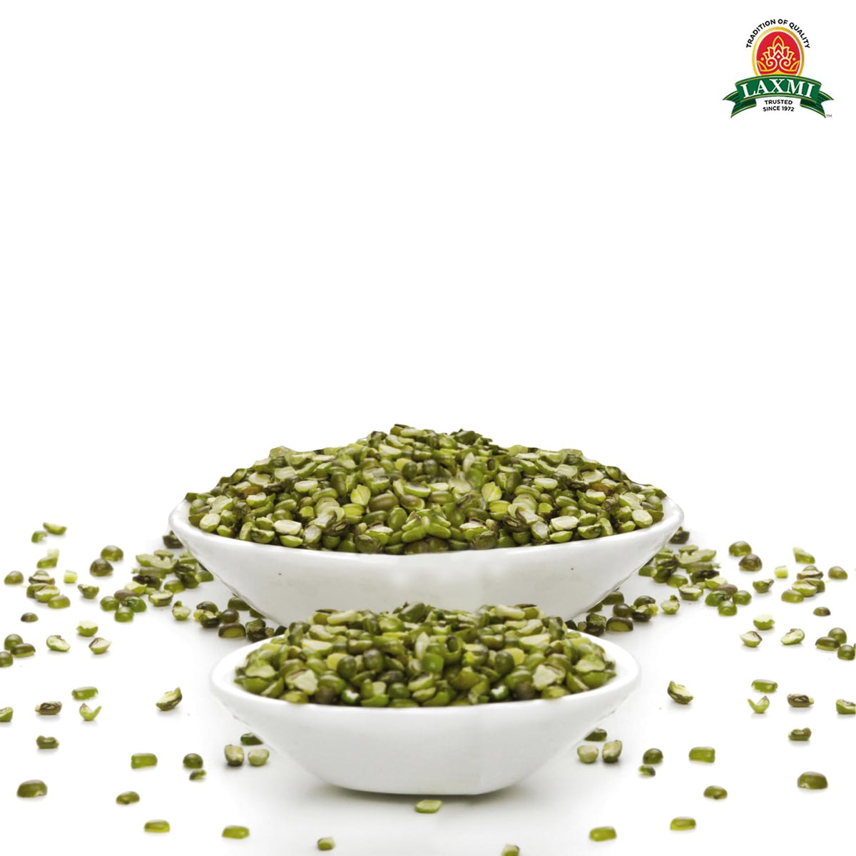 Laxmi Brand Moong Dal (Split Green Mung Beans) - 4 Pound Bag