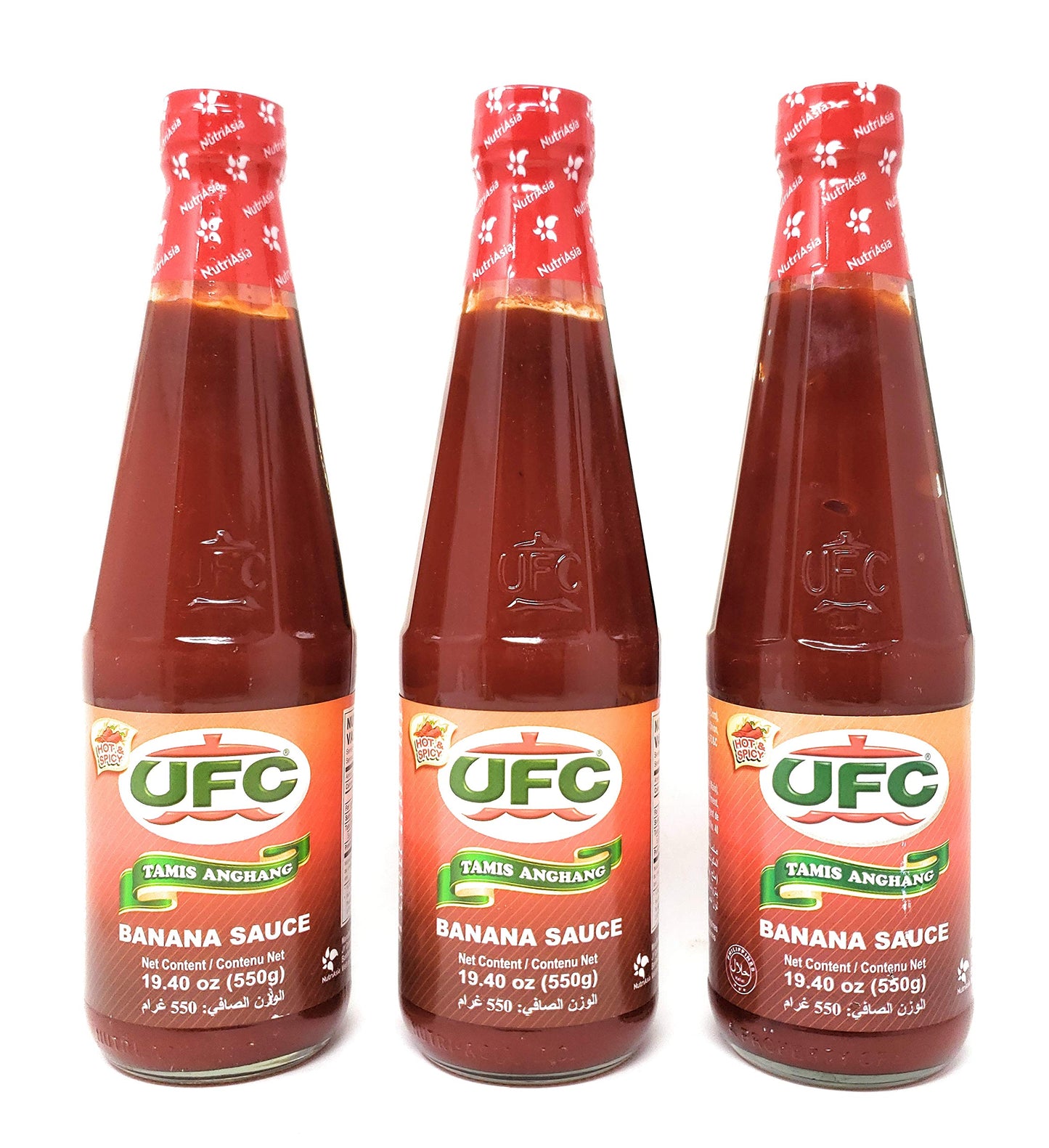 UFC Hot & Spicy Banana Sauce (3 Pack, Total of 58.2oz)