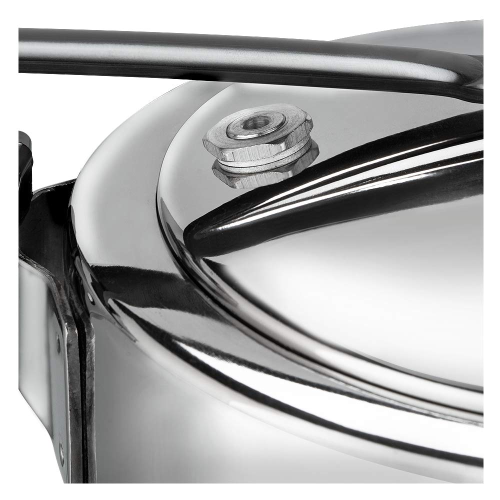 Vinod Pressure Cooker Stainless Steel Inner Lid - 3 Liter Sandwich Bottom Indian Pressure Cooker Induction Friendly Cooker Best Used For Indian Cooking, Soups, and Rice Recipes, Quinoa