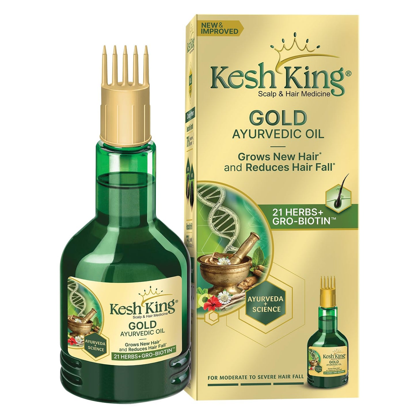 Kesh King Ayurvedic Scalp and Hair Oil, 100ml (Hair Oil, 100ml) - Indian Hair Products