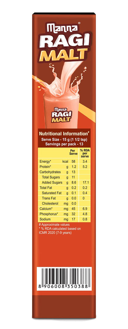 Manna Ragi Malt Health Drink 200 g (Pack of 2)