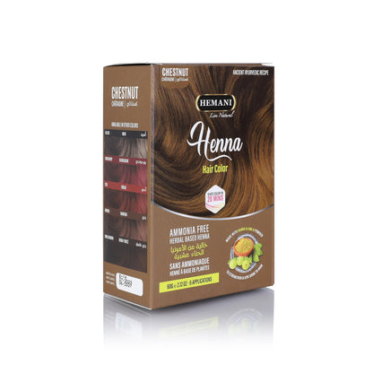 HEMANI Hair Henna Color 2.12 OZ (60g) 6 Applications, Colors in 20 Minutes - Ammonia Free - Herbal Based Henna (Chestnut)