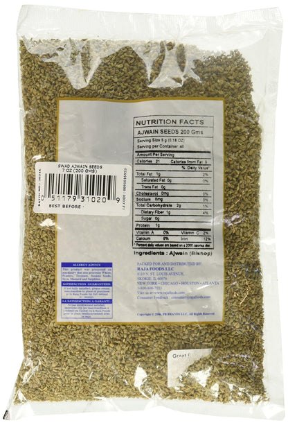 Swad Ajwain Seeds (bishop) 7 Oz - Food / Masala / Dal