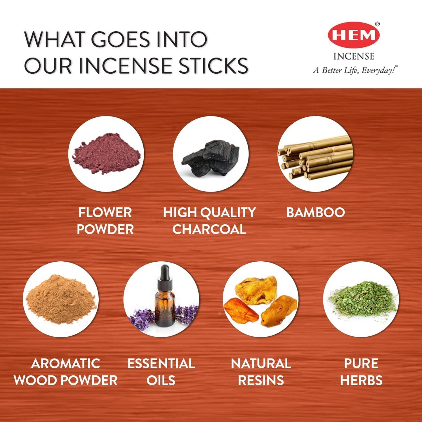 HEM Sun Incense Sticks (Pack of 6-120 Count, 301g) | Natural Fragrance for Aromatic Rooms | Odor Remover Incense for Stress Relief & Relaxation