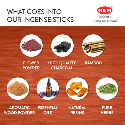 HEM Sun Incense Sticks (Pack of 6-120 Count, 301g) | Natural Fragrance for Aromatic Rooms | Odor Remover Incense for Stress Relief & Relaxation
