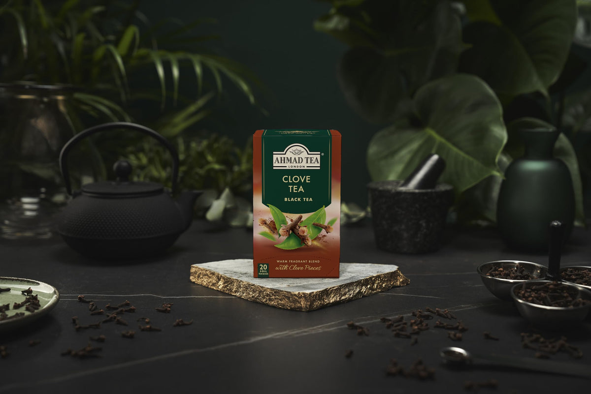 Ahmad Tea Black Tea, Clove Teabags, 20 ct (Pack of 6) - Caffeinated & Sugar-Free