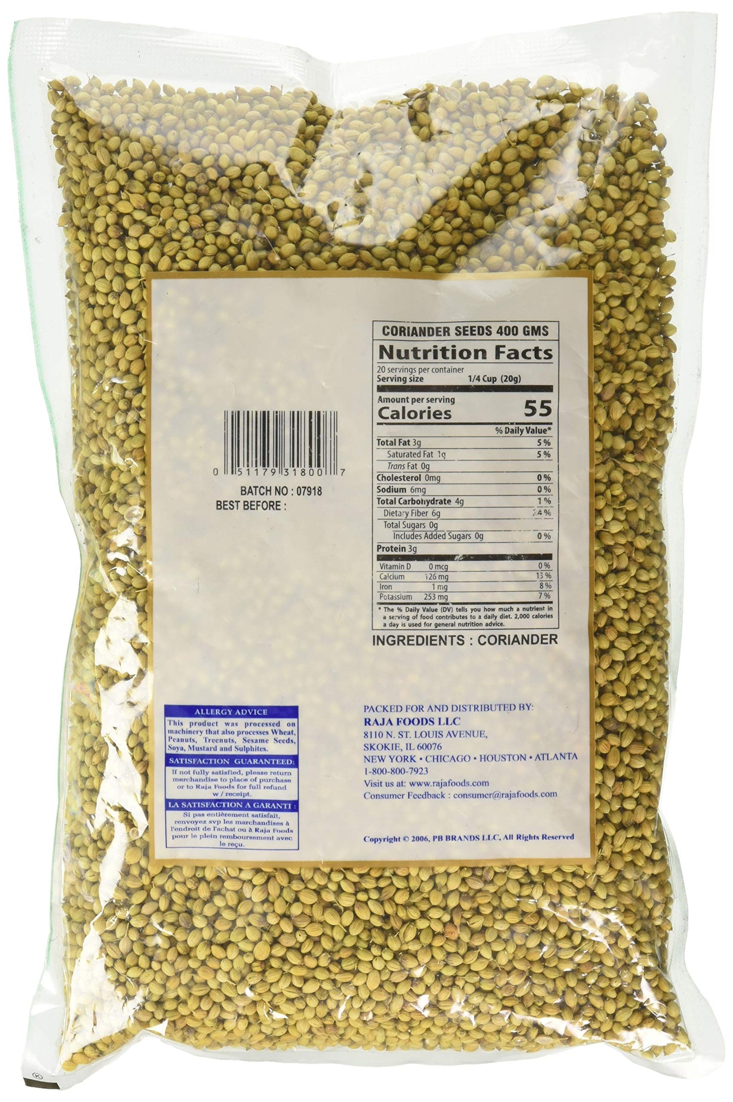 Swad Coriander Seeds 400 gms - Food / Masala / Dal