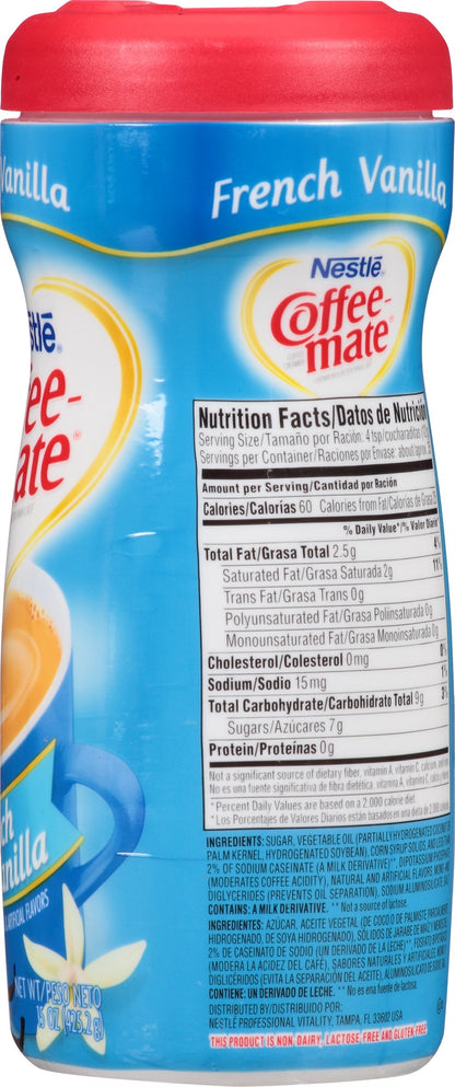 Nestle Coffee Mate french Vanilla 15 Oz - Indian Coffee