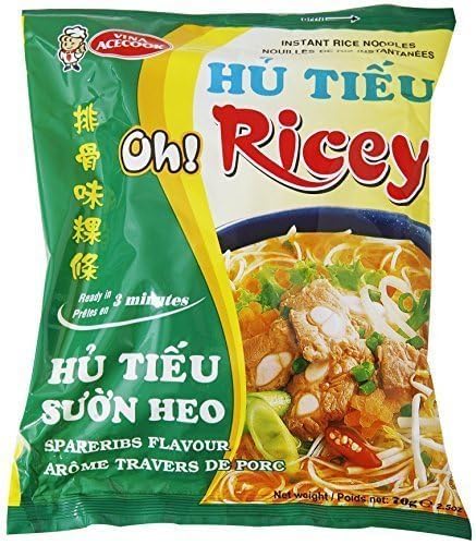 Oh! Ricey Instant Rice Noodles Hu Tieu Suon Heo Soup, Spareribs Flavor - 2.5 Ounce (Pack of 5)