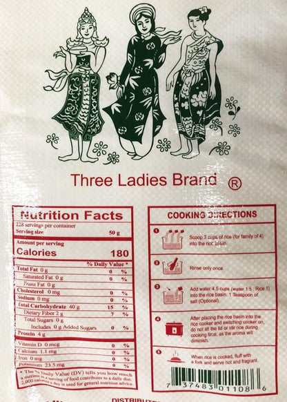 Three Ladies Rice (Jasmine Extra Super Quality, 25 lbs)