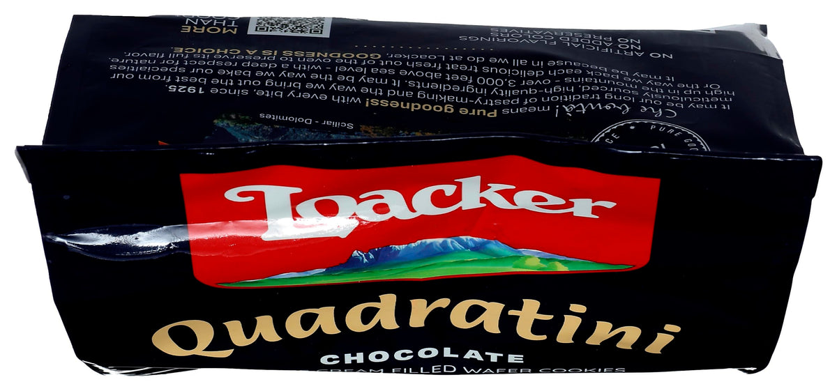 Loacker Wafer Quadratini Chocolate Cream, 8.82 oz (14301)