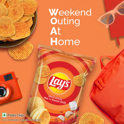 Lay's Lays West Indies' Hot N' Sweet Chilli Chips 28 Gram