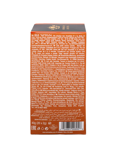 Ahmad Tea Black Tea, Cinnamon Haze Teabags, 20 ct (Pack of 6) - Caffeinated & Sugar-Free