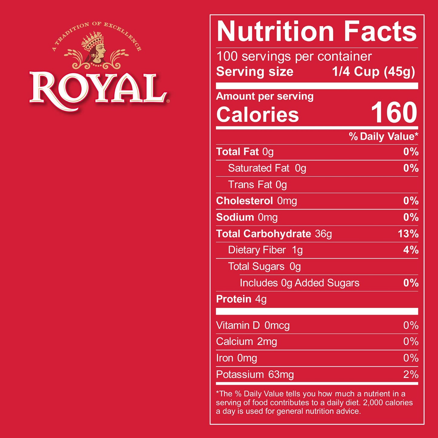 Royal Chef's Secret Basmati Xtra Long Grain 20 lbs - Food / Masala / Dal