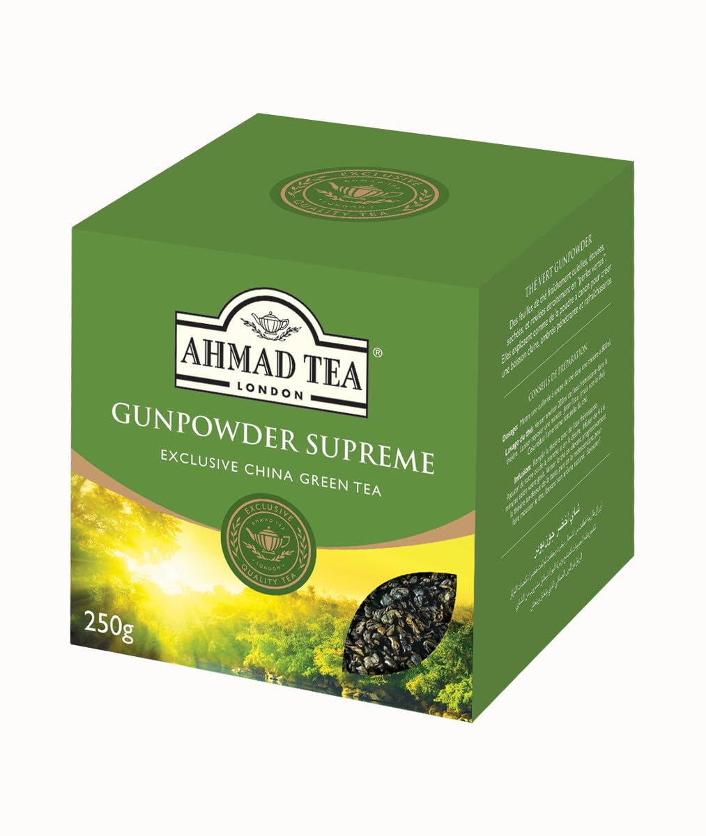Ahmad Tea Loose Leaf Green Tea, Gunpowder, 17.64 Ounce