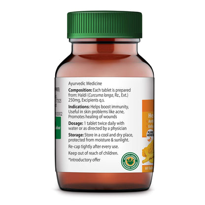 Dabur Haldi Tablet - Health Booster | Anti Allergen | Enhances Immunity (Pack of 2, 160 Tablets)