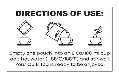 Quik Tea Pumpkin Spiced Masala Instant Chai Tea Latte Premix - 10 Count Single Box - All Natural Preservative Free Seasonal Convenient Chai