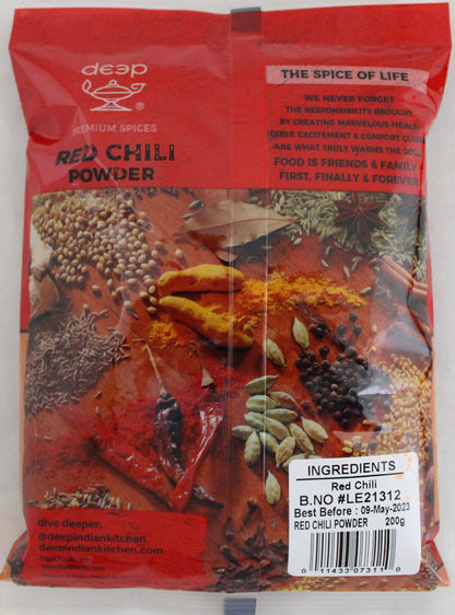 Deep Red Chilli Powder 200 gms - Food / Masala / Dal