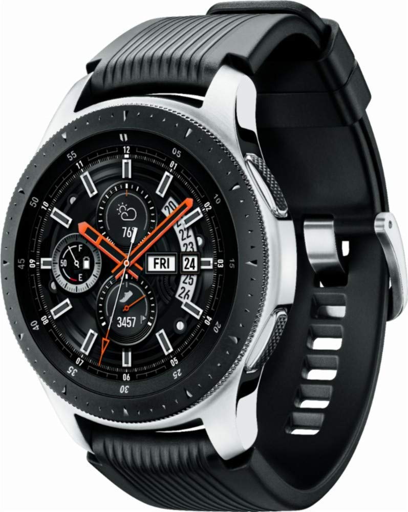 SAMSUNG SM-R805UZSAXAR Galaxy Watch Smartwatch 46mm Stainless Steel LTE GSM (Unlocked), Silver (Renewed)