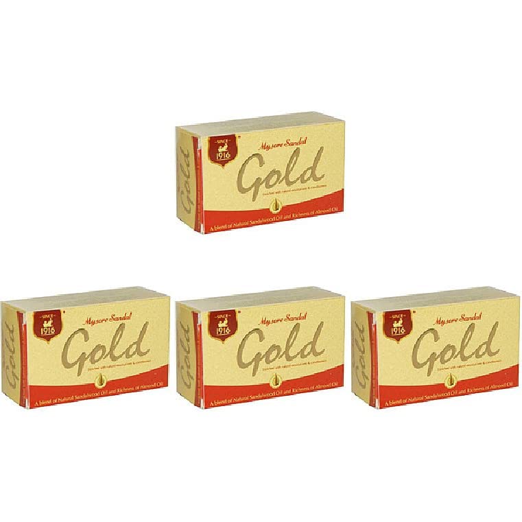 Pack Of 4 - Mysore Sandal Gold Soap - 125 Gm