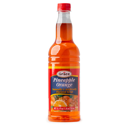 Grace Pineapple Orange Flavored Syrup (2 Pack, Total of 50.6fl.oz)