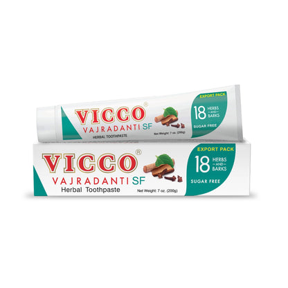 Vicco Vajradanti Herbal Toothpaste | Natural Astringent and Analgesic| Consists of 18 Herbs, 100% Natural, Vegan, and Cruelty-Free | Sugar-Free-(Pack of 3 x 7oz)