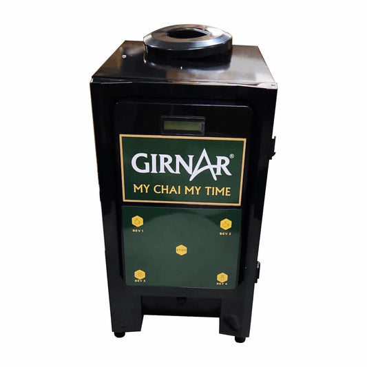 4-in-1 Girnar Instant Premix Based Tea Vending Machine | Pro Commercial Chai Maker with 3 Liters Hot Tank Capacity |No Milk Required 2 Lanes Tea Maker For Offices Homes Restaurants Hotels