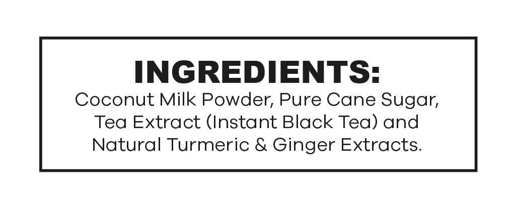 Quik Tea Vegan Turmeric Ginger Instant Chai Tea Latte - 10 Count Single Box - Convenient, Easy Ayurvedic Dairy Free Alternative