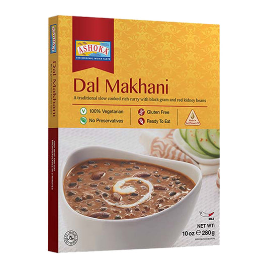 Ashoka Authentic Indian 1932, Vegetarian Beans Curry, Gluten-Free Ready to Heat Food, All Natural Everyday Dal Makhani, Great for Offices, Healthy Work Lunch, No Preservatives, Pack of 1