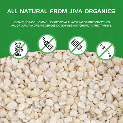 Jiva USDA Organics Urad Dal (Split Matpe Beans) 2 Pound - NEW Packaging!