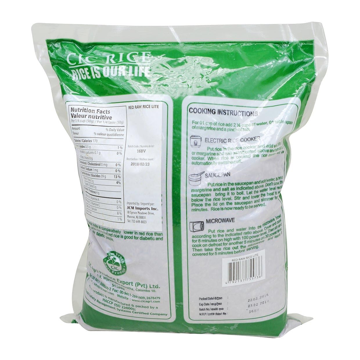 Goldencrop Red Raw Rice Lite 10 lbs