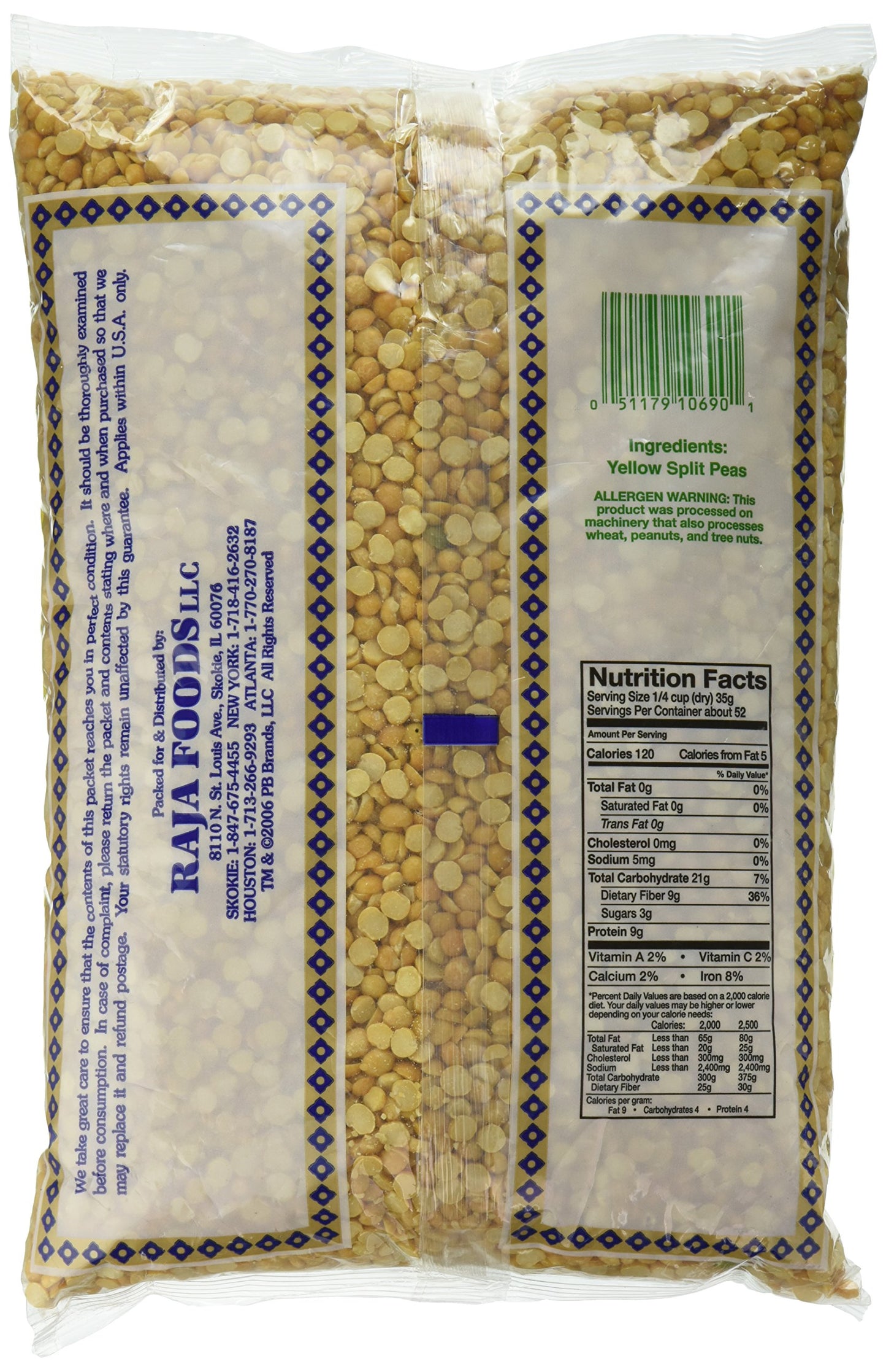 Swad Yellow Split Peas 4 lbs - Food / Masala / Dal