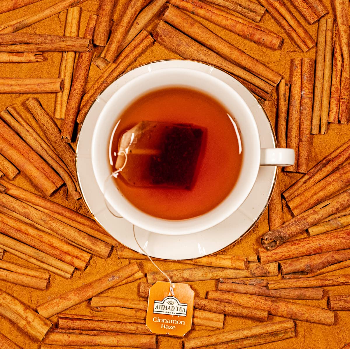 Ahmad Tea Black Tea, Cinnamon Haze Teabags, 20 ct (Pack of 6) - Caffeinated & Sugar-Free