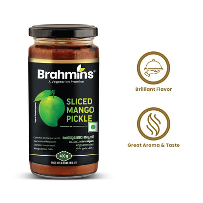 Brahmins Sliced Mango PickleBrahmins Sliced Mango Pickle - 400 Gms