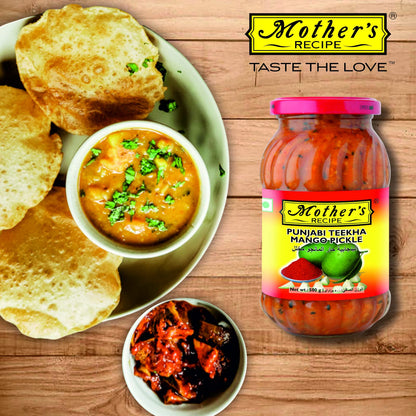 Mother's Recipe Punjabi Teekha mango Pickle 500 gms - Indian Pickles