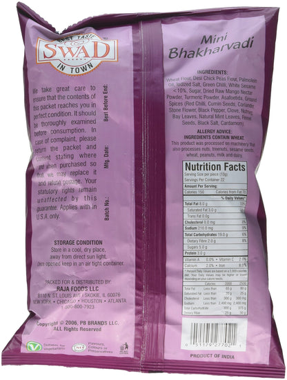 Swad Mini Bhakharwadi 10 Oz - Indian Spices