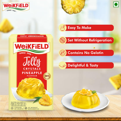 Weikfield Jelly Crystals - Pineapple, 90g
