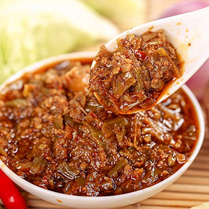 Fan Sao Guang Pepper Pickle Chili Sauce Hot Chili Oil of Sichuan Cuisine Taste Chili Crisp Spicy Delicious Perfect for Everything (9.8 Oz)
