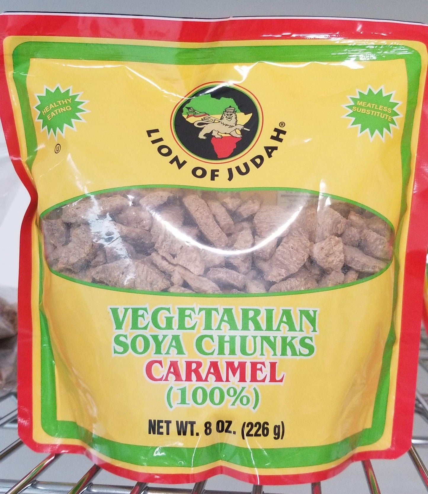 2 x Lion of Judah Vegetarian Soya Chunks Caramel 8oz