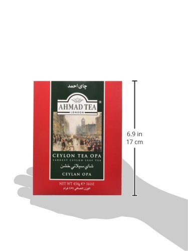 Ahmad Tea Black Tea, Ceylon Opa Loose Leaf, 454g - Caffeinated & Sugar-Free