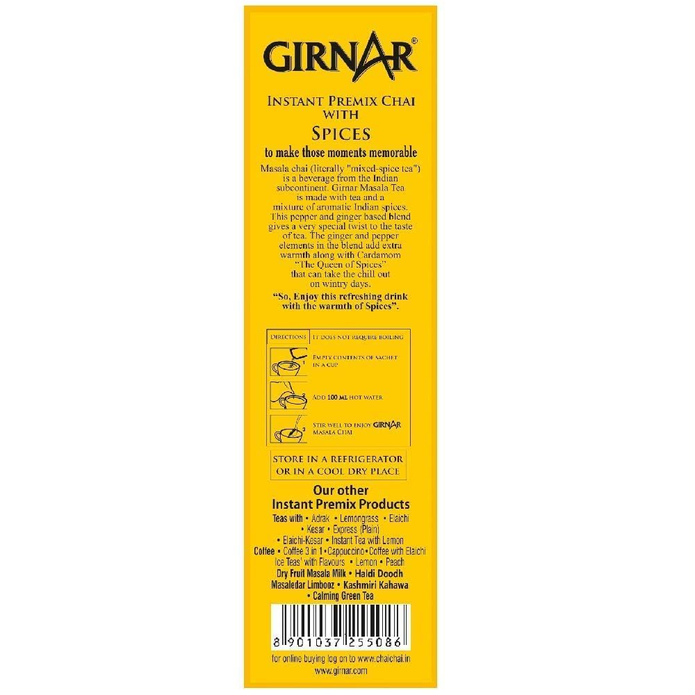 Girnar Instant Chai (Tea) Premix With Masala, 10 Sachet Pack.