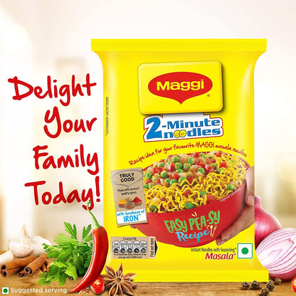 Maggi 2-Minute Noodles Masala 56g | Maggi Noodles Masala Flavor Case of 20 Packet (Images May Vary)