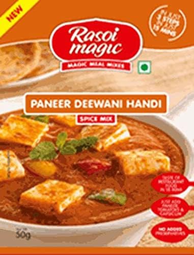 Rasoi Magic - Paneer Deewani Handi - (spice mix for cottage cheese & capsicum in aromatic spices) - 50g - (pack of 4)