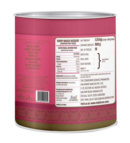 Haldiram's Rasgulla Tin 1 Kg & Chamcham 1 Kg Tin Combo Set