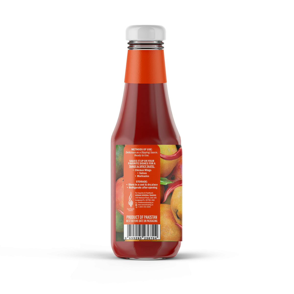 HEMANI Mango Chili Sauce 350g Chutney - Ready To Use - Dipping sauce for Chicken Wings, Pizza, Marinades, Fries, Veggies