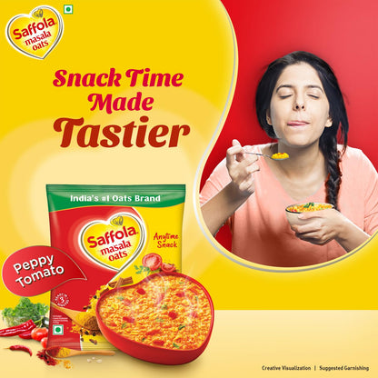 Saffola Masala oats- Peppy Tomato 38 gms - Indian Snack