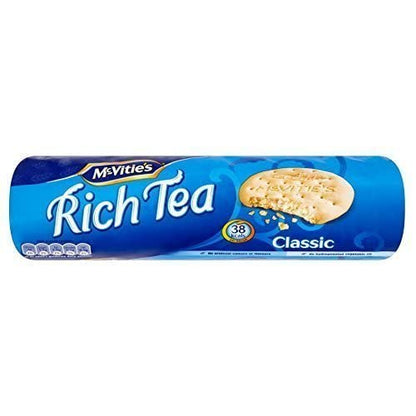 McVitie's Rich Tea Biscuits - (2 Pack) | England's Favourite Best Of British Packed For Zuvo Crunchy and Soft, Healthiest and Lowest Calorie Diabetic-Friendly, Protective Packaging - 300g