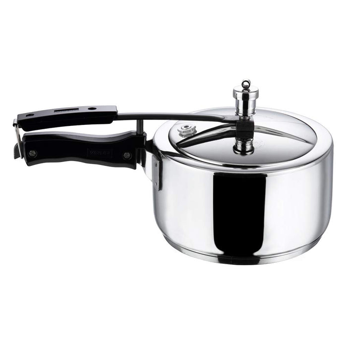 Vinod Pressure Cooker Stainless Steel  Inner Lid - 3 Liter  Sandwich Bottom  Indian Pressure Cooker  Induction Friendly Cooker  Best Used For Indian Cooking, Soups, and Rice Recipes, Quinoa