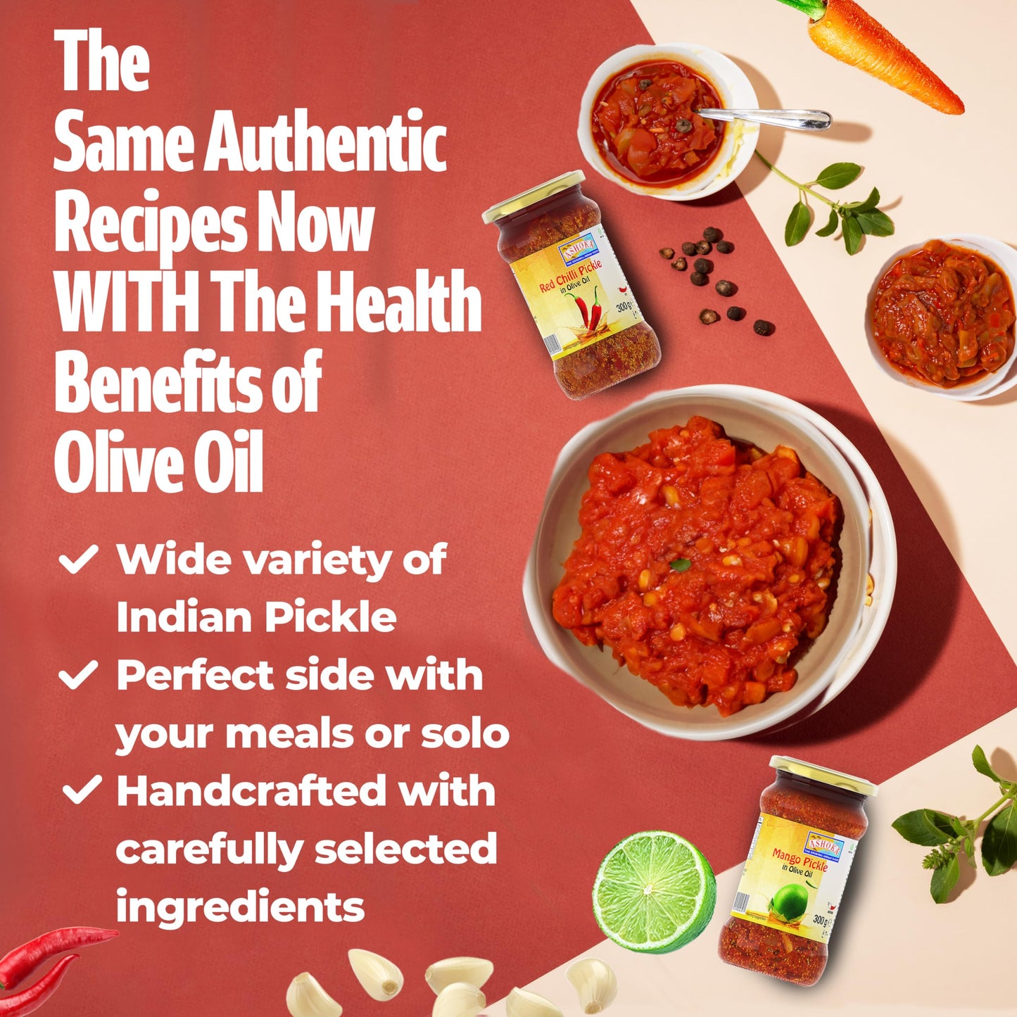 Ashoka Punjabi Pachranga Pickle In Olive Oil 300 gms
