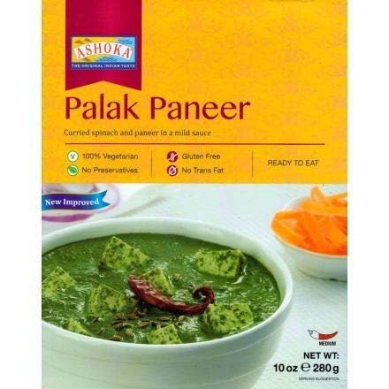 Ashoka Palak Paneer - (curried spinach and soya paneer tofu in a mild sauce) - 280g - (pack of 3)